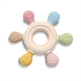 Silicone and Beech Teether “RUDDER” Beige